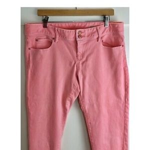 Lilly Pulitzer ankle zipper worth skinny pink jean pant size 14